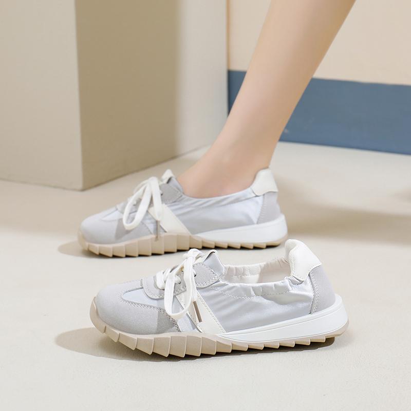 Fashion Women Sneakers Fashion Shoes Spring Trend Casual Flats Female DLSYXD Fashion Comfort White Vulcanized Platform Shoes for Women