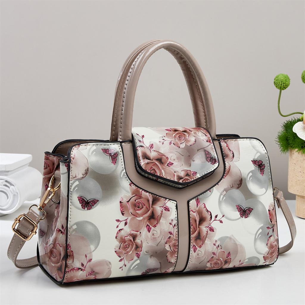 New Printed Splicing Large Capacity Fashion Design Shoulder Bag Textured Light Luxury Trendy Bag For Women