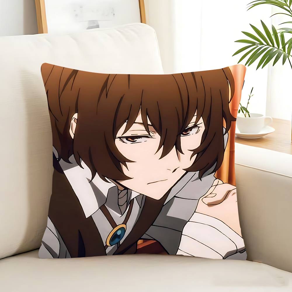 Bungo Stray Dogs Dazai Chuuya Anime Pillow Case Removable Washable Cushion Cover – All-Season Soft Linen