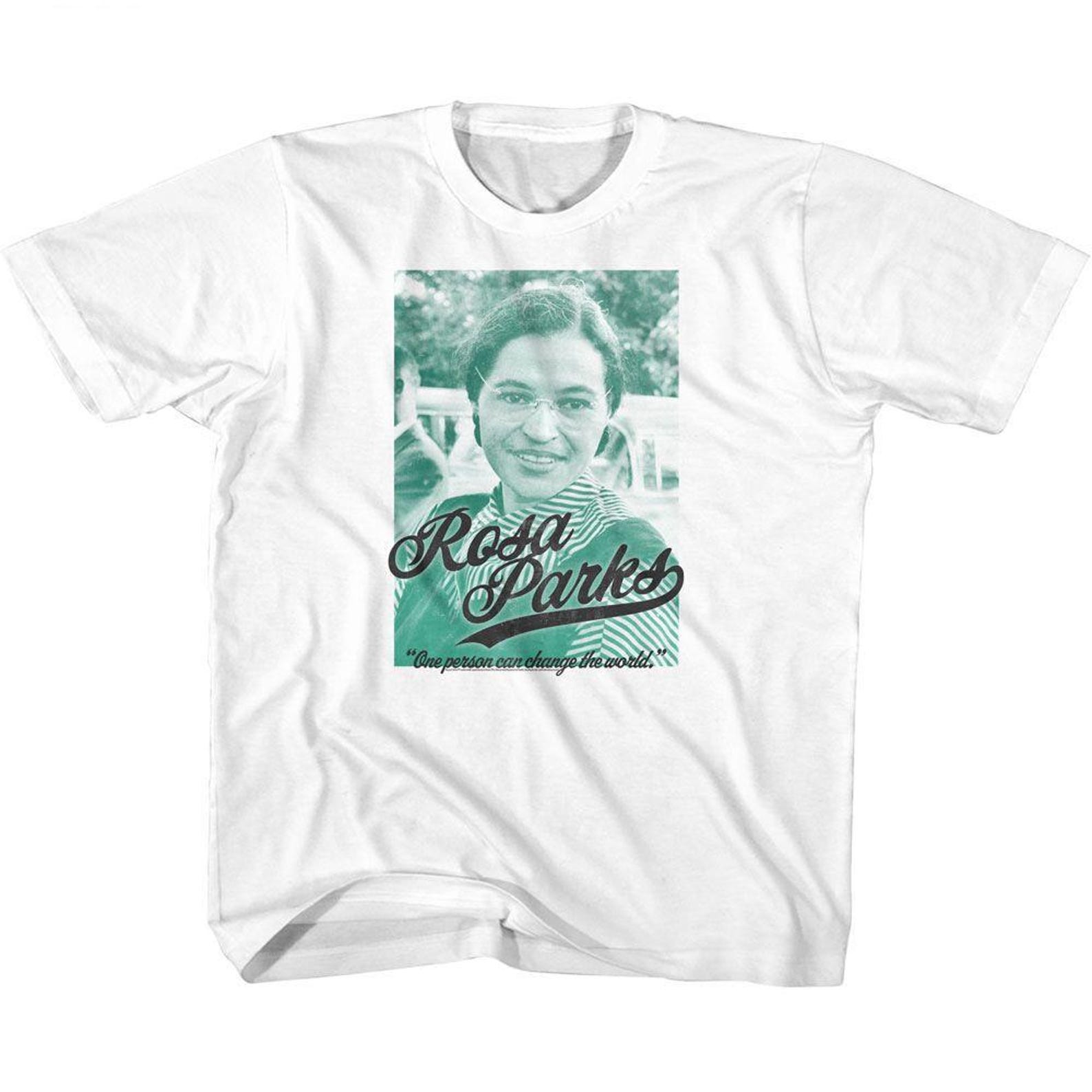Rosa Parks One Person Can White Youth T-Shirt 4XL