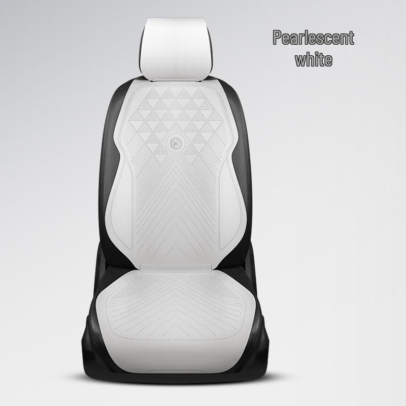 Universal Suede Car Seat Cushion Set - All-Season, Three-Piece, Summer-Ready, Thin Cushion with Lumbar Support.