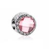 2pcs Colorful Crystal Charm Beads Fit Original Brand Charms Bracelets Necklaces Silver Color Women 'S Bracelet Diy Jewelry Making