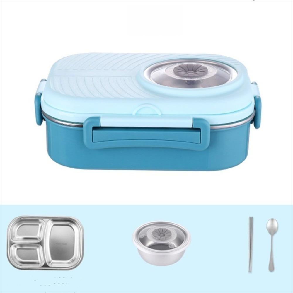 

1000ml Insulated Box Leak-Proof Food Soup Container Creative Thermal Lunch Box for Office&School синий