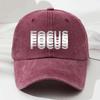 FOCUS Illusion Printed Washed Baseball Cap 2026 New Cotton Adjustable Classic Style Sports Duckbill Hat for Men Women Sun Hat