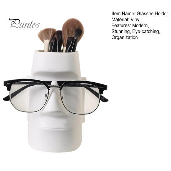 Creative Desktop Storage Abstract Face Statue Eyeglass Holder And Pen Holder, Modern Art Home Office Organizer Desk for Office, Decor, Makeup