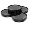 Set of 4 62mm and 58mm Wheel Center Caps, Black
