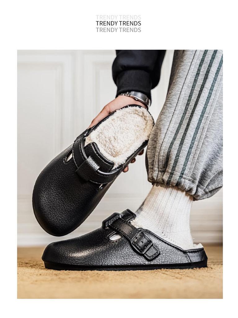 2025 Winter Extra Thick Fleece-Lined Birkenstock Clog Slippers for Couples