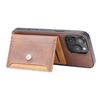 For iPhone 16 Pro Case Card Holder PU Leather+TPU Kicsktand Phone Cover