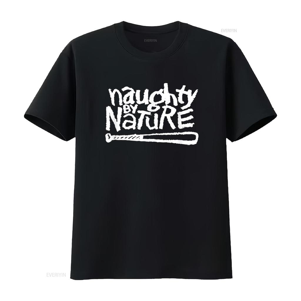 Naughty By Nature Weißes Klassisches Logo T-Shirt Vintage Gewaschen Atmungsaktiv Mode Mann Lässig Stilvoll Vielseitig Grafik Weich
