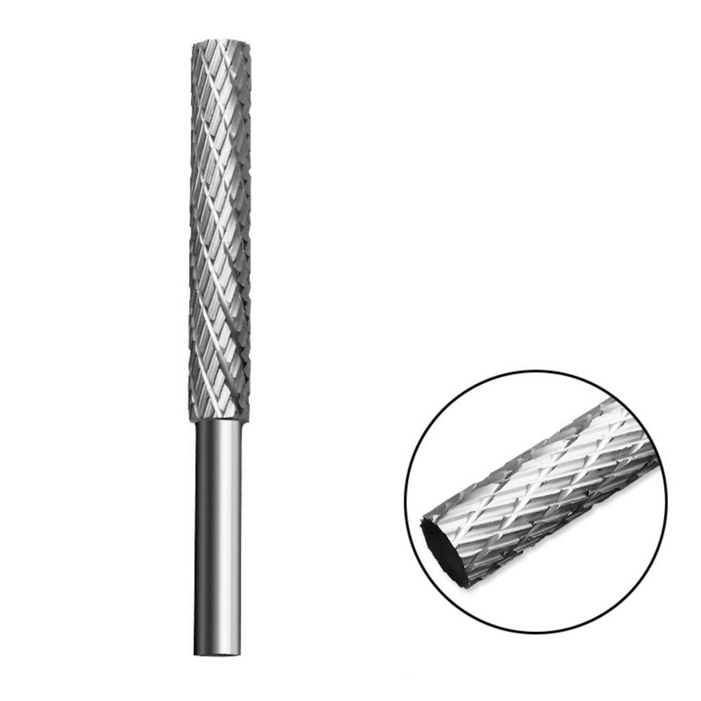 High Speed Steel Rotary File Burrs 6mm Shank Grinding Head for Woodworking Metal Carving Electric Milling Cutter