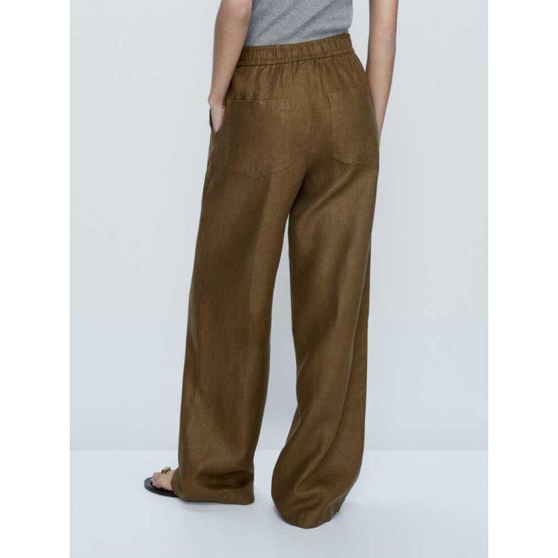 Za2024 Spring New Women's Clothing Casual Sports Style Pleated Straight-leg Long Pants 05017701 505