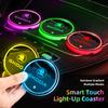 CGY1 2 Τεμάχια LED Βάση Ποτηριού Αυτοκινήτου Coaster Πολύχρωμο Φωτιζόμενο Πατάκι Ποτηριού Για Skoda Kylaq Elroq Kodiaq Octavia Enyaq Kamiq Scala Rapid Superb