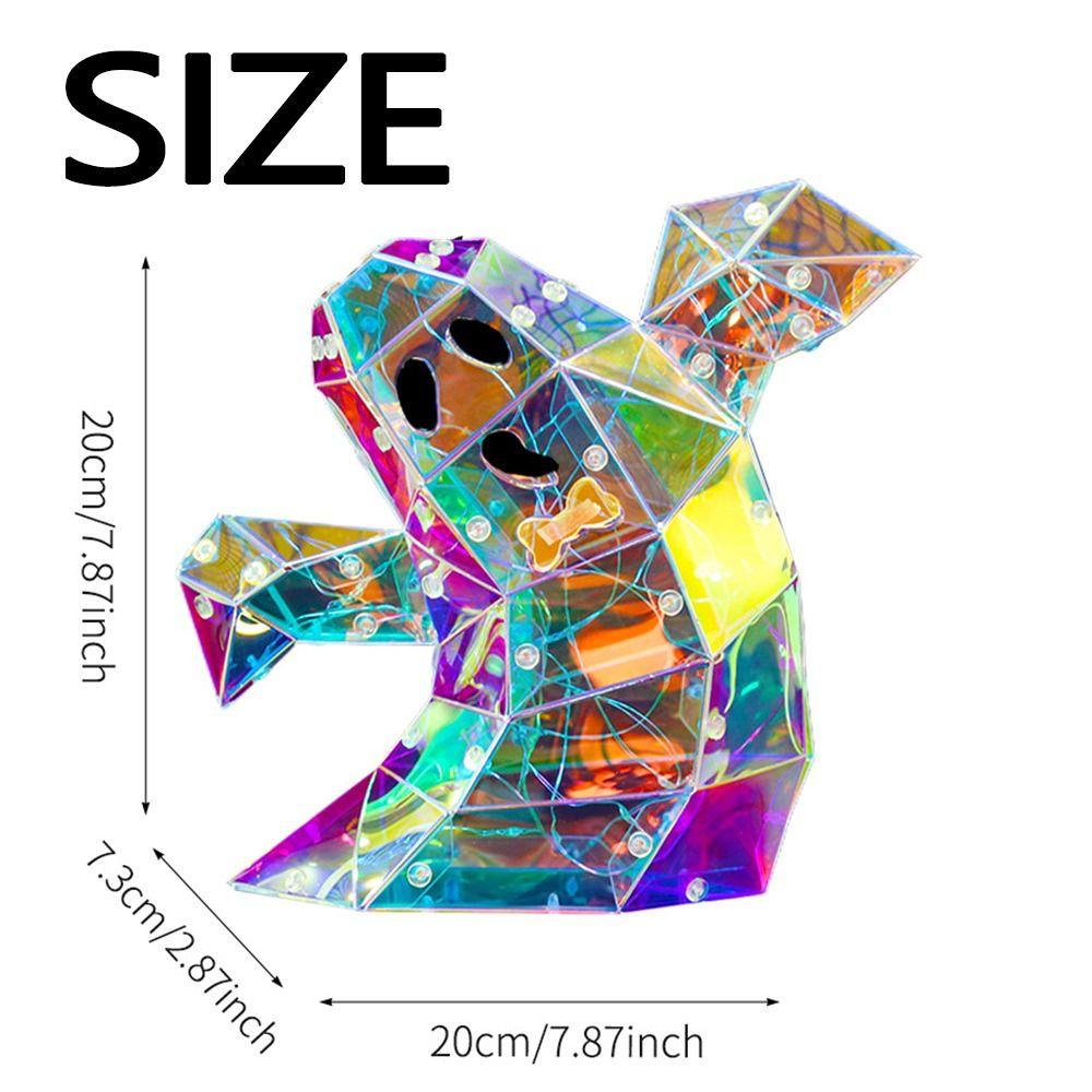 Creative LED Ghost Light Colorful Halloween Party Props Lighted Ghost Figurine  Skull Ornament