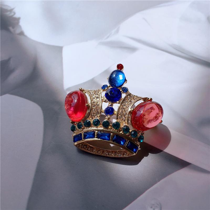 Creative Retro Baroque Style Gemstone Brooch Luxury Palace Party For Women Clothing Accessories Brooches Holiday Gifts