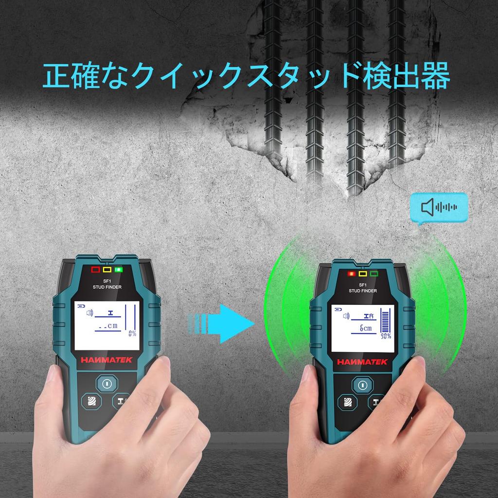 HANMATEK Substrate Detector, Substrate Sensor, Substrate Checker, Wall Back Sensor with Depth and Distance Display, Five-in-One Upgraded Wood Precisio