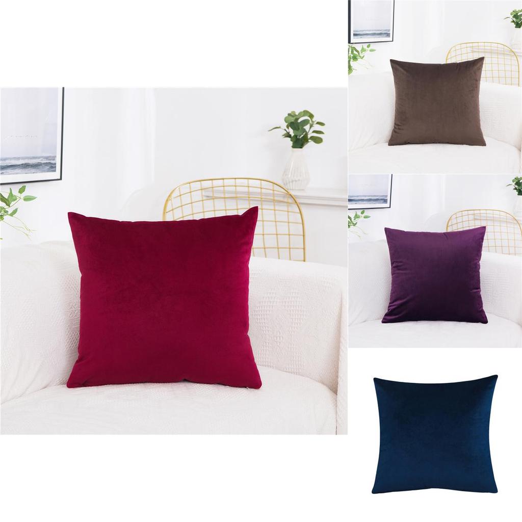 Superweicher 16" Samt Uni Kissenbezug in Unifarben für stilvolle Heimdekoration