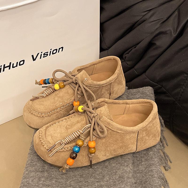 Retro all-inclusive women s summer new models are not tired of inner height gain Boken single shoes and Doudou shoes 35 5515₽