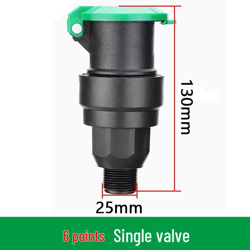 6-Point Lawn Water Valve with 1-Inch Connector for Quick Landscaping