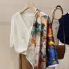 Light Luxury Carriage! Temperament Silk Silk Scarf Women'S Spring Summer Versatile Chinese Square Scarf Mulberry Silk Silk Scarf Shawl Autumn