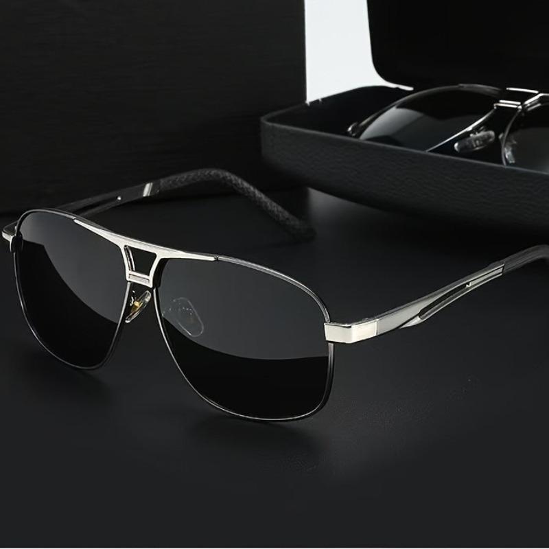 1pc Stylish Men'S Fashion Glasse with Golden Accents Durable Metal Frame for Casual Wear Everyday Fashion Glasses