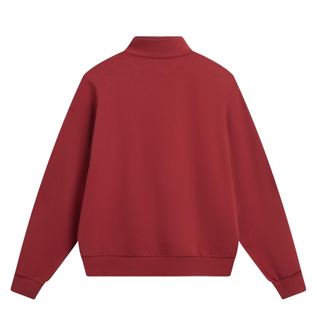 Li-Ning Sports Lifestyle Series Stand Collar Embroidered Letter Fashion Sweatshirt Men Sweatshirt AWDW463-2