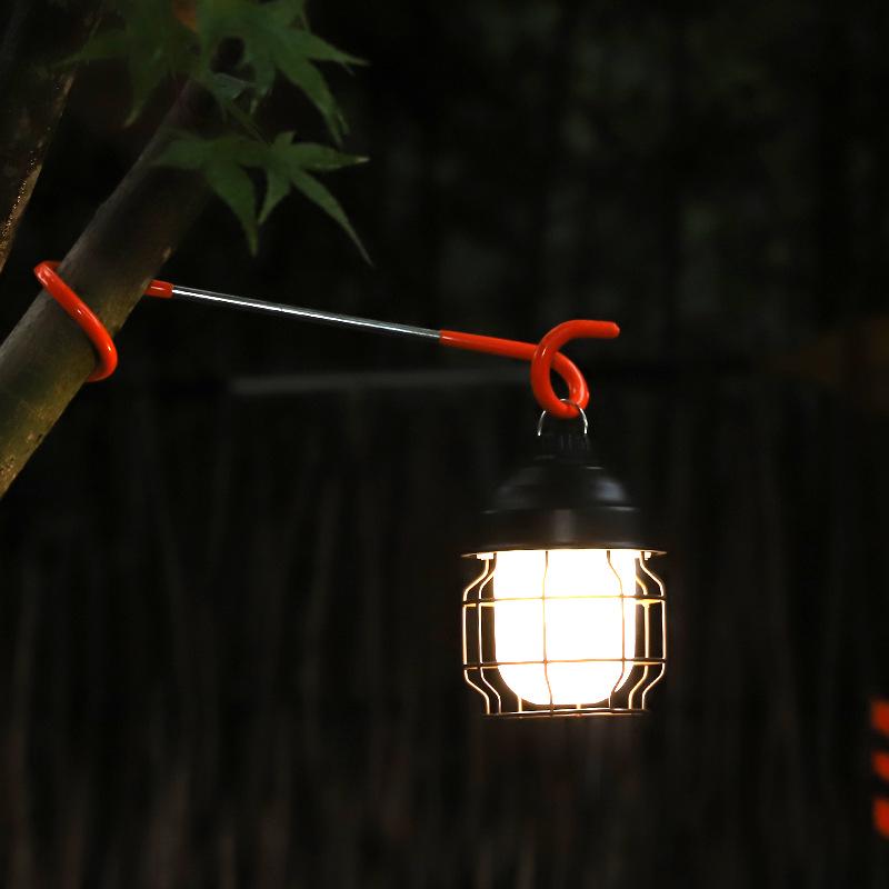 Thickened S-Shaped Outdoor Tent Lamp Hook and Double-Headed Camping Clothes Hanger