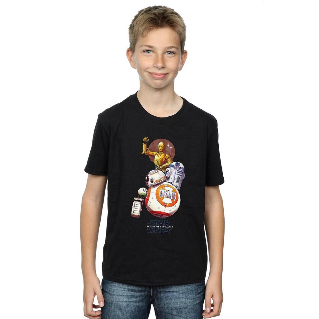Star Wars: The Rise of Skywalker Boys Star Wars Skywalker Droids İllüstrasyon Tişörtünün Yükselişi