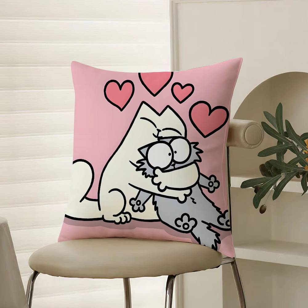 Einfacher Humorvoller Und Lustiger Stil Simons Katze Kissenbezug Komfort Sofa Bett Seidig elegant Unsichtbarer Reißverschluss Dekorative Kissenhülle