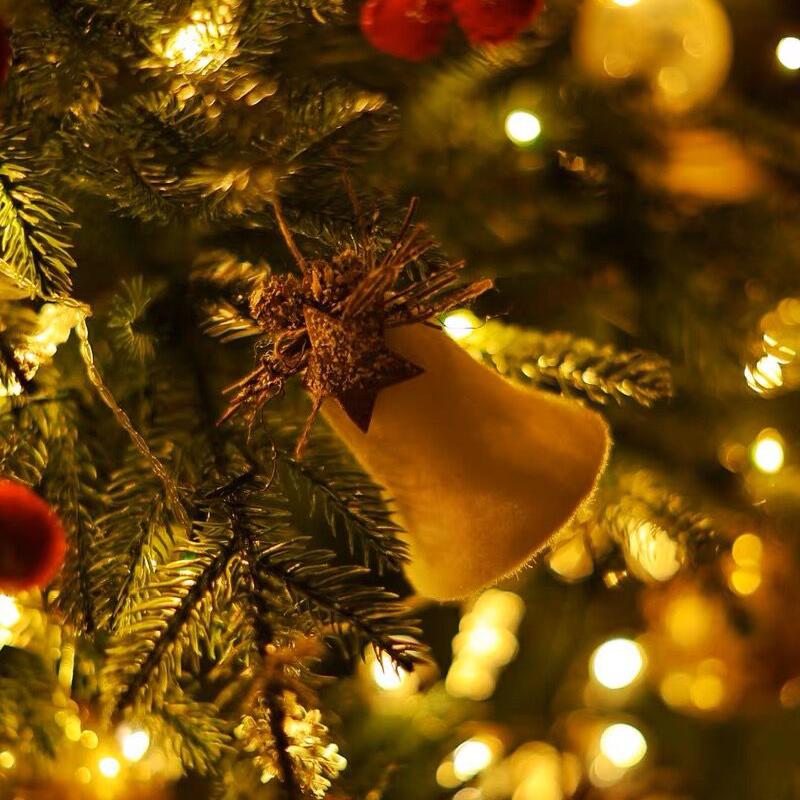 White Foam Christmas Ball Ornaments Xmas Tree Hanging Snowflake Bell Pendants Navidad Home Party Decorations 2025 New Year Gifts