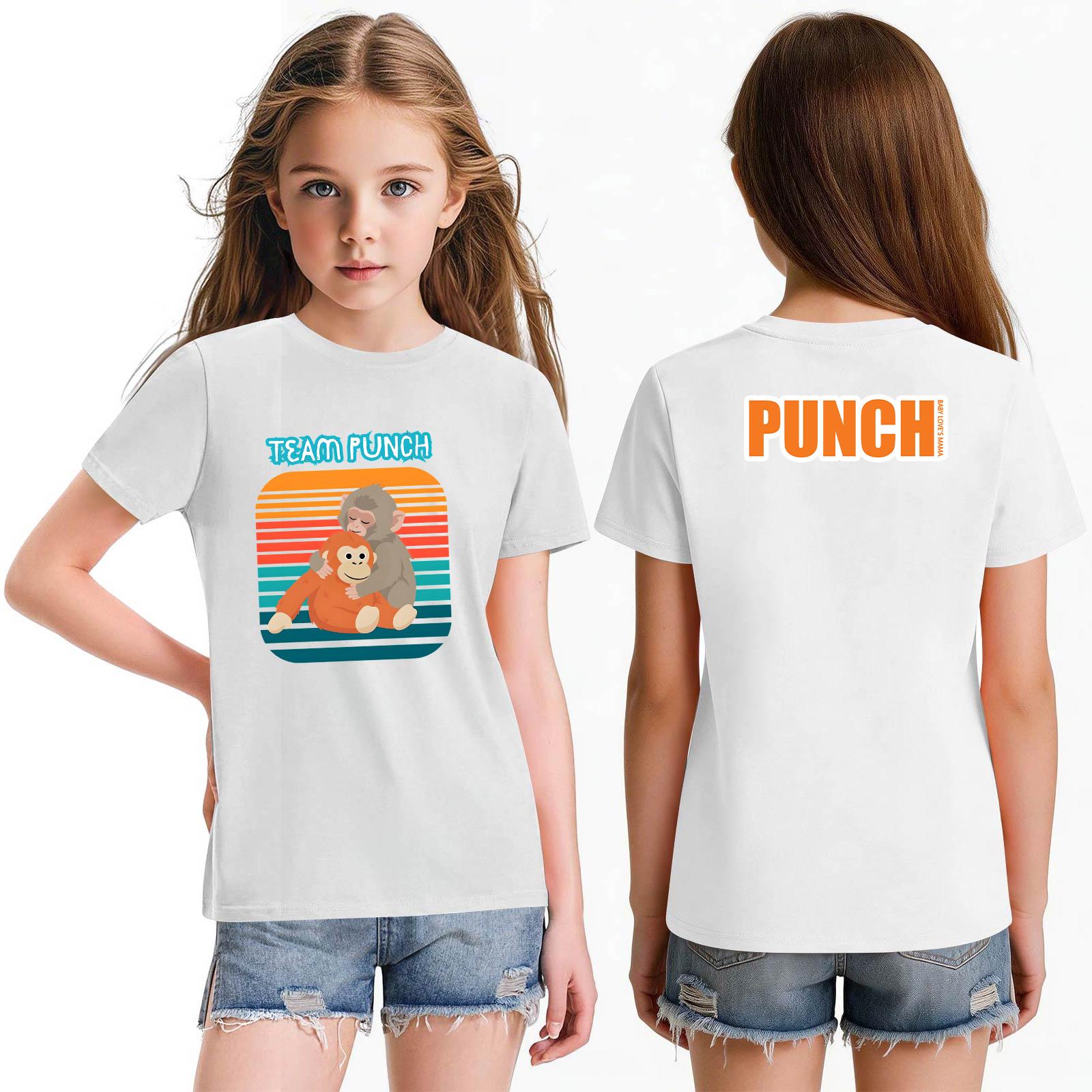 

Fashionable Round Neck Short Sleeve Work Clothes Printed Tops For KID Summer Tops 160