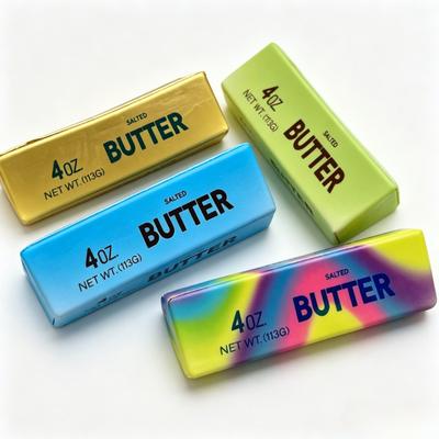 Vibrant Colors Slow Rebound Butter Stick Squeeze Toy Realistic Simulation Decompression Fidget Stress Relief Toy for Kids Adults