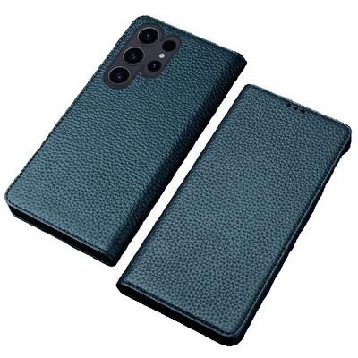 Luxusní peněženka z pravé kůže, pouzdro na telefon pro podnikání pro Samsung Galaxy S24 Ultra Plus, kryt se sloty na kreditní karty a peníze, pouzdro