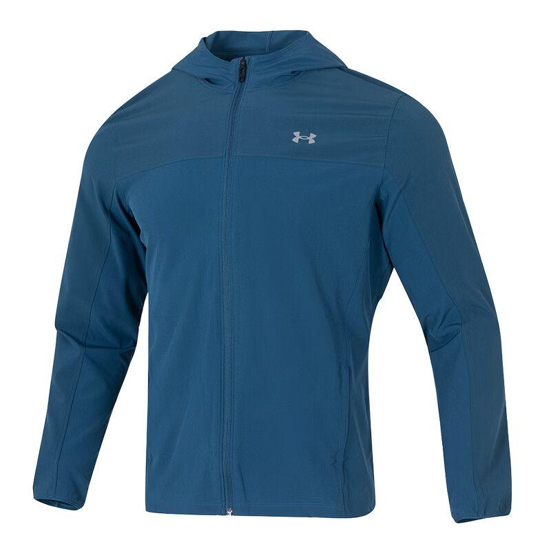 Under Armour Woven Hooded Sports Zip Windbreaker Running Jacket Men jackets 6005897-498 M