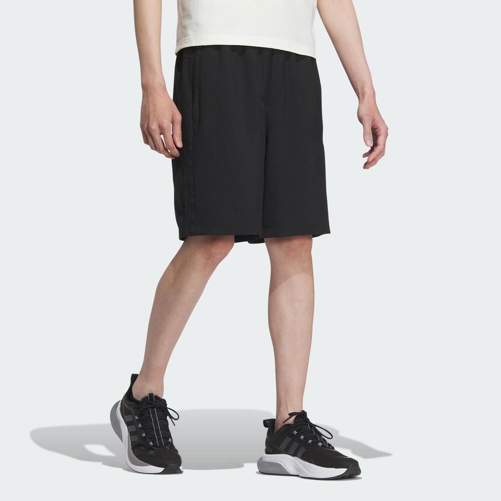 Adidas Future Icons Woven Shorts With Three-Stripe Logo And Elastic Waist Men Shorts Black IN6509