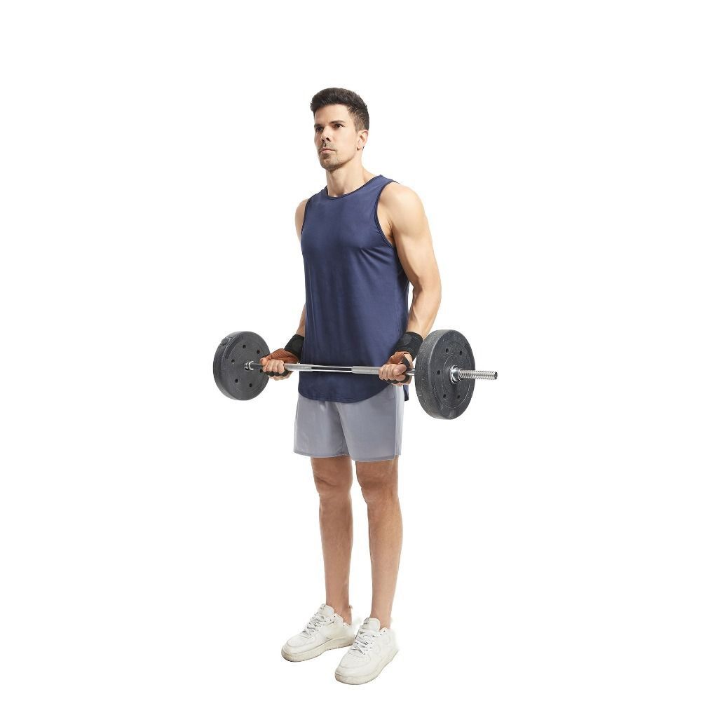 1 Paar Koeienhuid Gewichthefhandschoenen Vier-vinger Fitness Trainingshandschoenen Spieropbouw