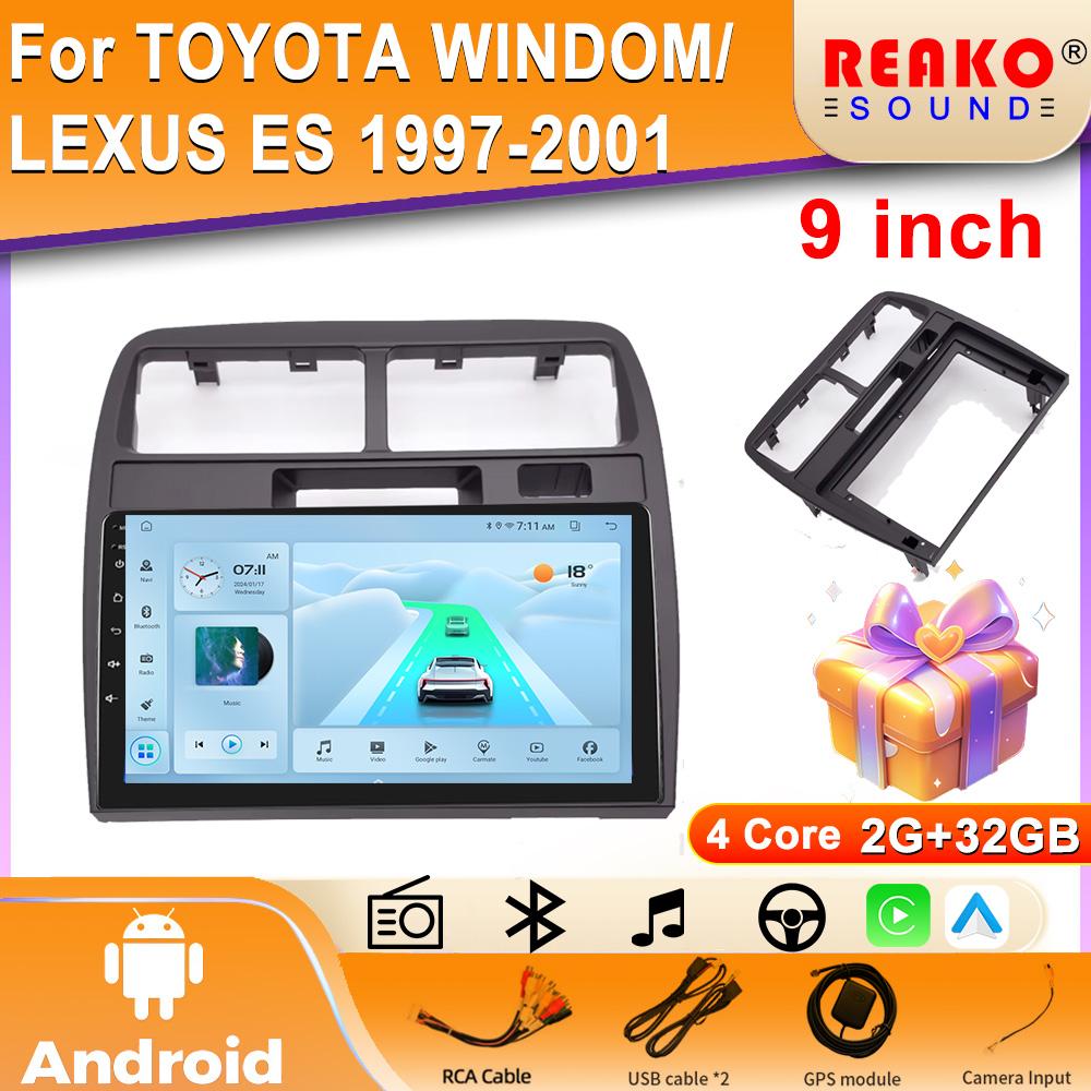 

Android для TOYOTA WINDOM/LEXUS ES 1997-2001 Автомобильный радиоприемник Carplay DSP GPS Мультимедиа Видеоплеер 2din Стерео 4 core 2GB+32GB carplay