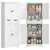 Tall Bathroom Cabinet, Freestanding Bathroom Storage Cabinet with Drawer, Shelves and Doors, 60 x 30 x 160 cm, White