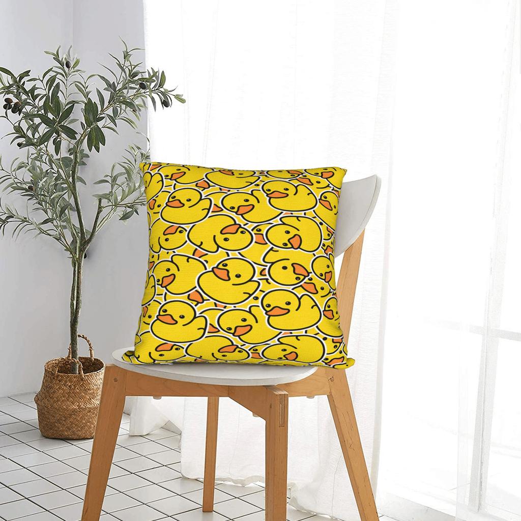 Yellow Rubber Duck Pillow Case Design Pillow Cover For Sofa Bedroom Home Decor Cute Funny Pillowcases