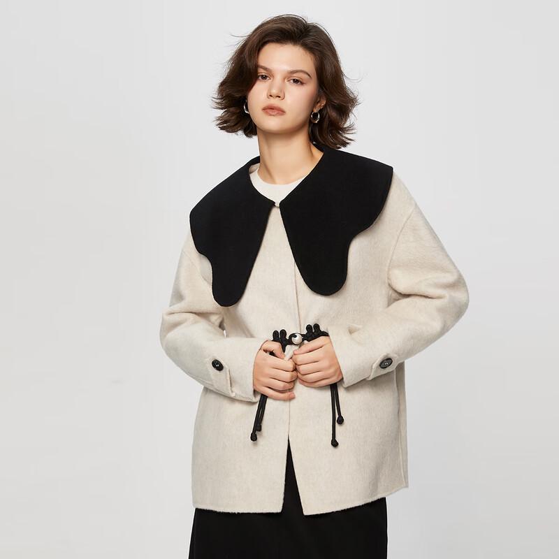 

Women s Elegant Mid-Length Wool Blend Coat M