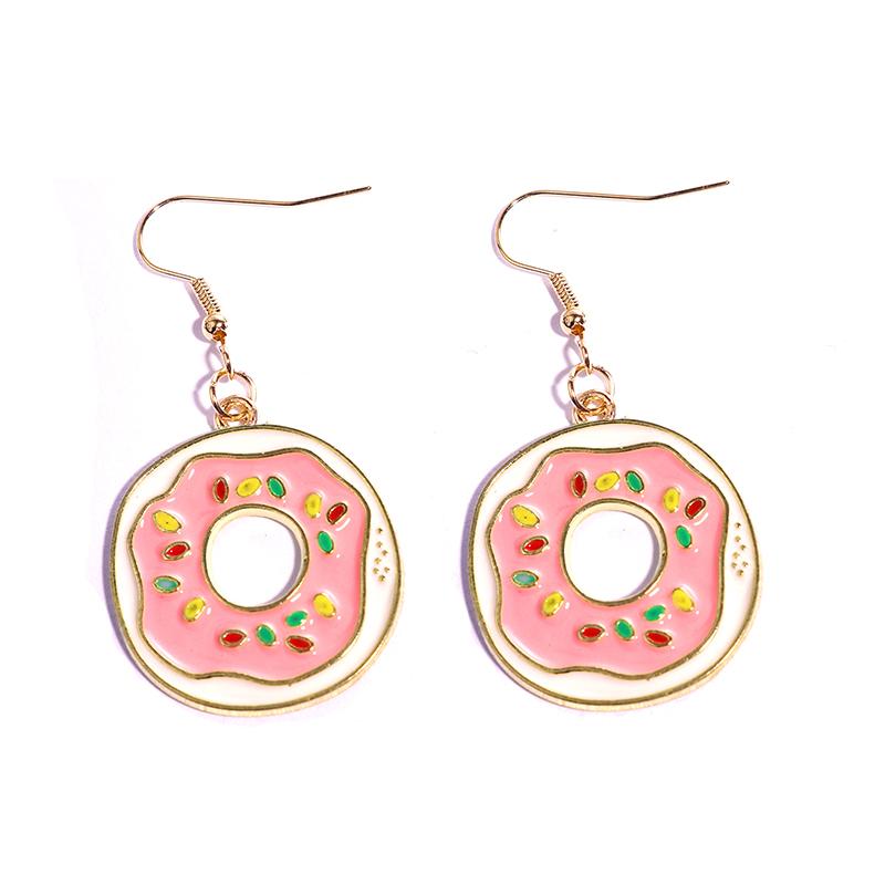 Women Earring Resin Drop Funny Custom Cute Girls Eardrop Kids Chocolate Strawberry Hamburger Dog Mushroom Broccoli Coffee