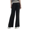 Fila White Series Fashion Simple Solid Color Mid Waist Flared Loose Wide Leg Casual Pants Women Pants Black F11W443601F-BK
