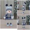 Christmas Decocration Home Toys Happy New Year Gift Xmas Festival Ornament Blue Snowman Dolls