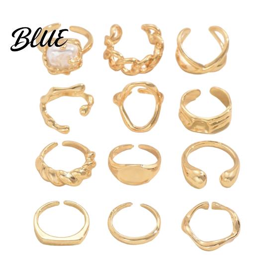 Slimming Hand Ring 1 Set Stackable Rings V-Shaped Geometric Finger