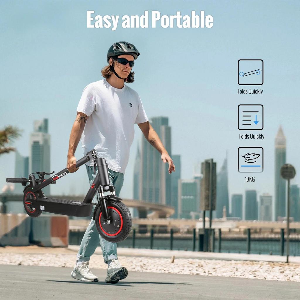 SUNNIGOO N7 Max Electric Scooter 36V 12.5Ah Battery,10inch Tires