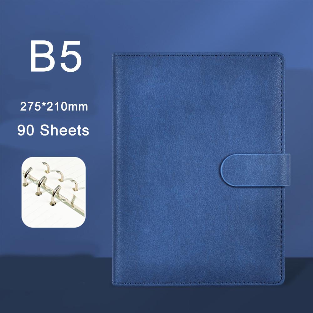 (Free Logo Engraving) A5/B5 High-grade Leather Loose-leaf Notebooks, Business Meeting Minutes, Notepads, Student Subject Notebooks, Diaries