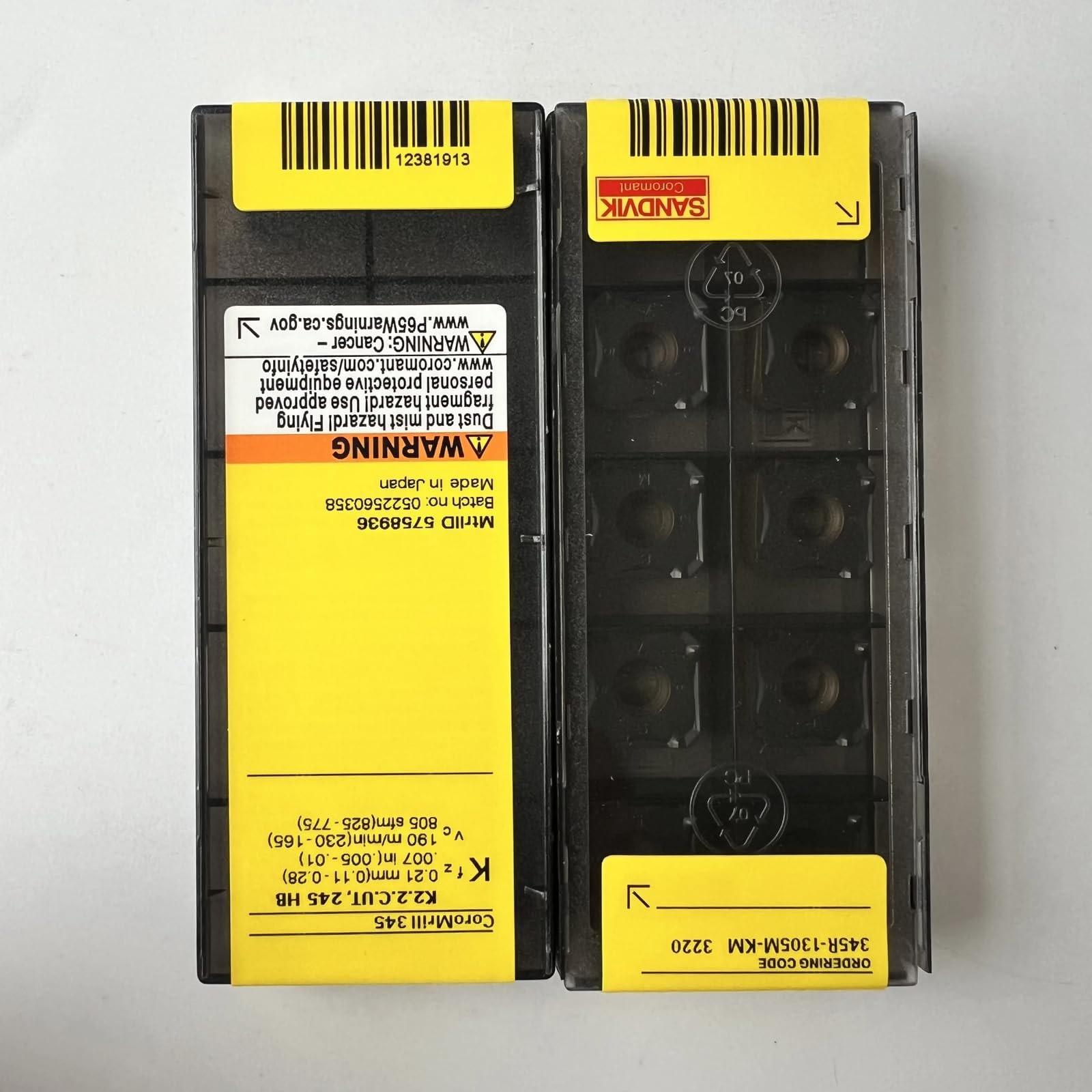 

Original Sandvik / 345R-1305M-KM 3220 / CNC lathe carbide blade 10 Pcs