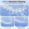 Ultrasonic Retainer Cleaner, 45kHz Dental Appliances Cleaning Machine with U/V Light and LED Digital Timer, 200ML and 4 Modes for Dentures, Aligner,