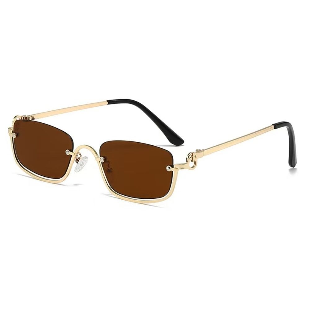 Small Sun Glasses Narrow Shades Eyewear Vintage Square Sunglasses  Unisex