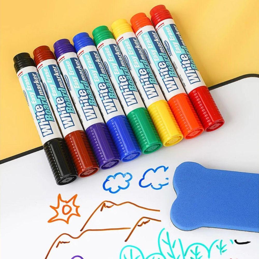Colorful Drawing Markers 4/8 Colors Fine Point Markers Magnetic Whiteboard Markers Writing
