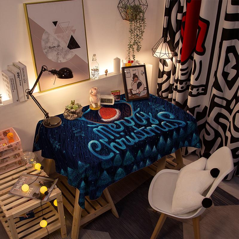 Winter Christmas Plaid Red Holiday Festive Tablecloth Household Waterproof Girly Heart Coffee Table Cover Tablecloth